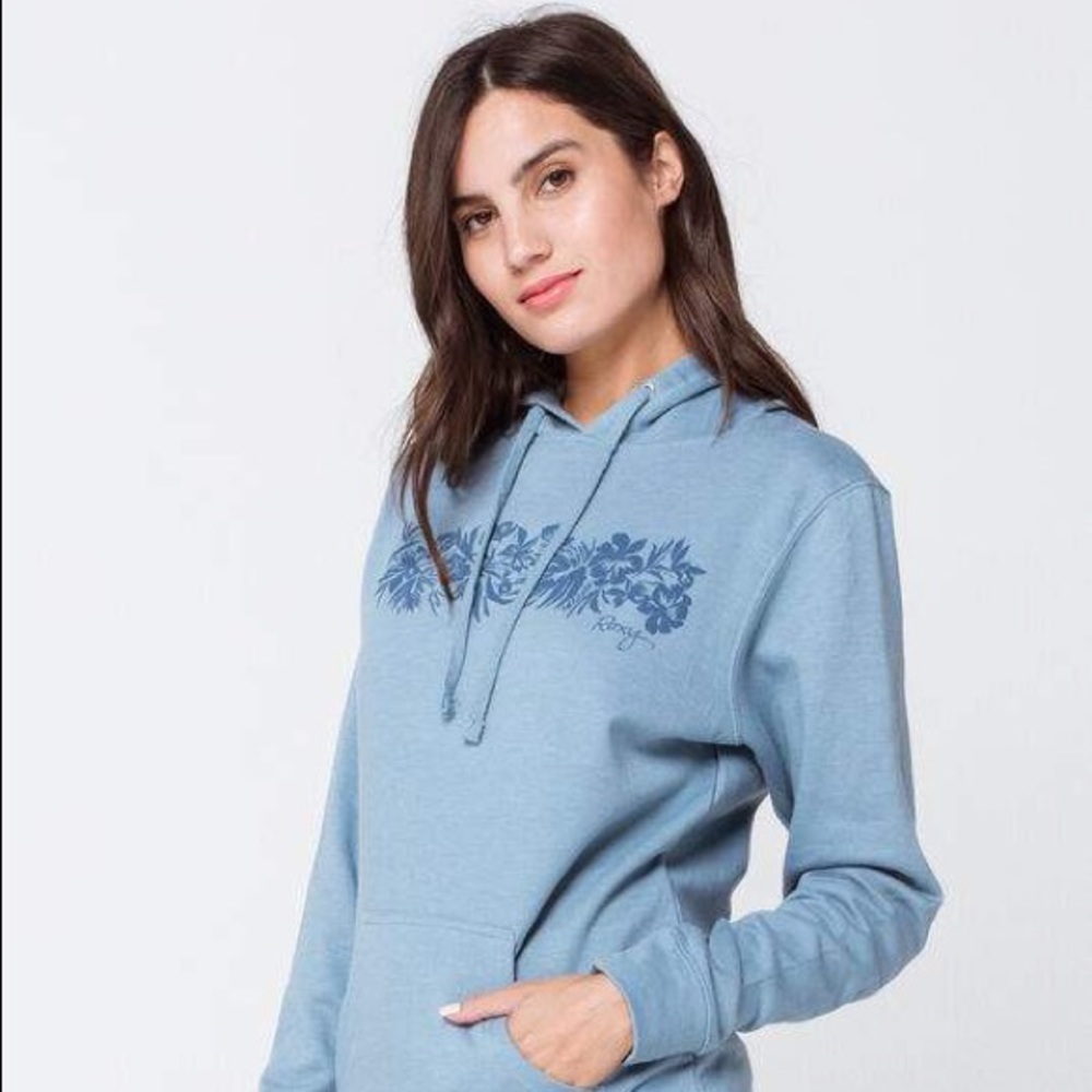 Roxy Blue Floral Hoodie